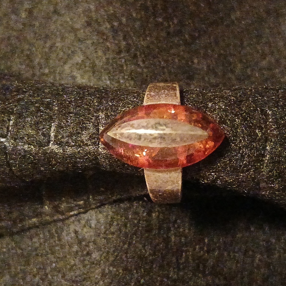 Silver Amber Ring - image 5